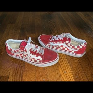 Red checkered vans